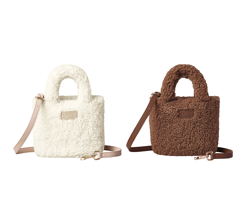Women Hand Over Shoulder Fluffy Bag Boucle – UGGEXPRESS