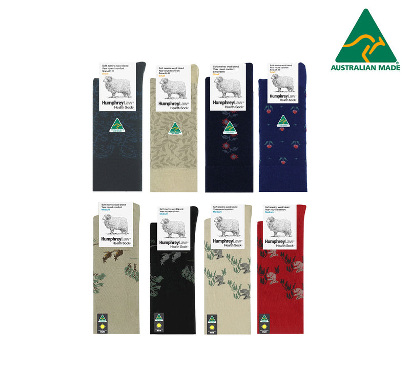 Humphrey Law Fine Merino Wool blend Patterned Health Socks Humphrey Law