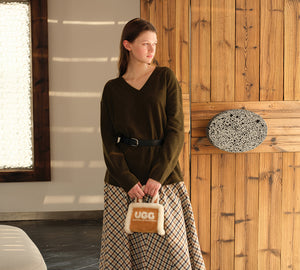 AUSTRALIAN SHEPHERD® Women Fluffy Shearling Strap Over Shoulder Bag Momo UGG AUSTRALIAN SHEPHERD