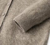 EVERAU® Yak Wool Knit Cardigan Cashmere Blend Loose Fit Morra EVERAU
