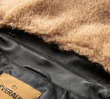 EVERAU® Sheepskin Leather Jacket Women Detachable Wool Collar Voco EVERAU