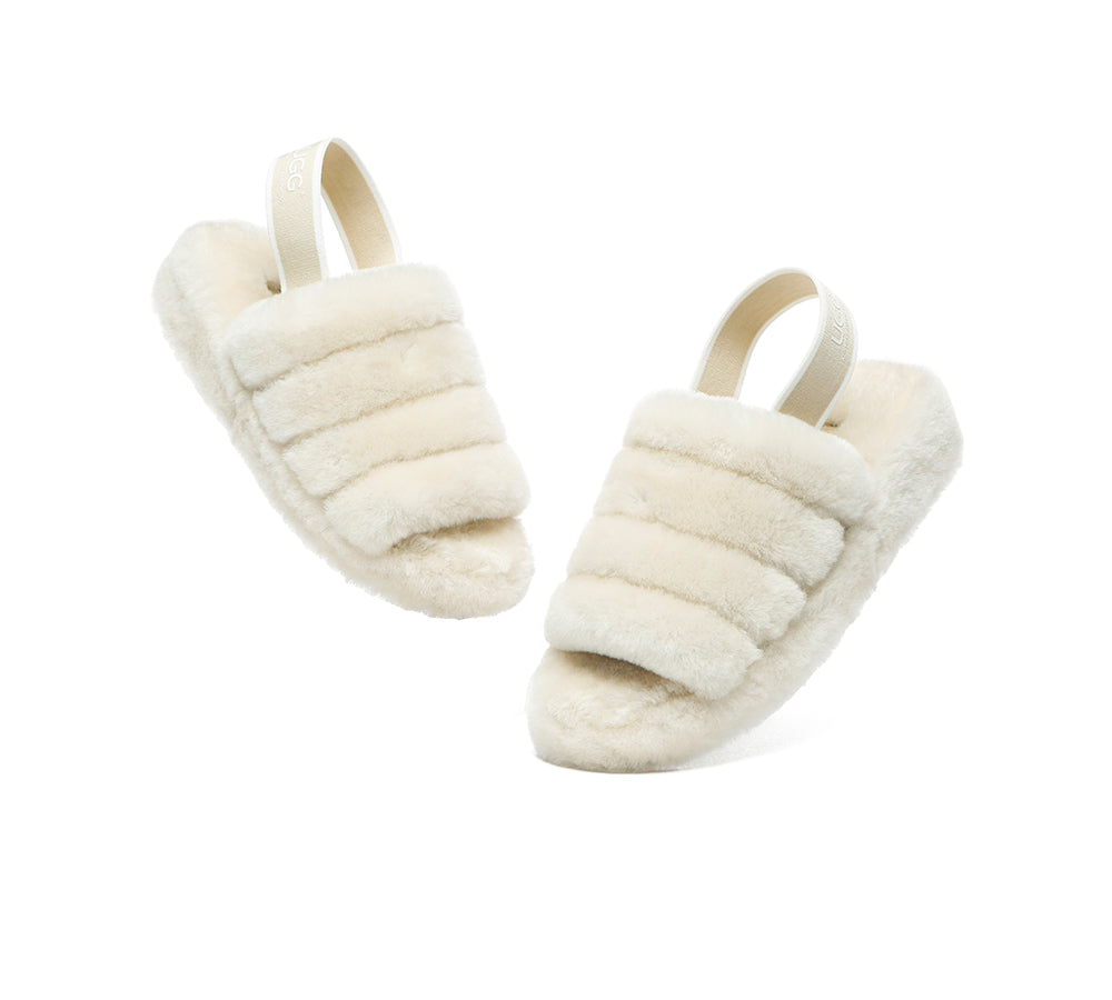 AUSTRALIAN SHEPHERD® UGG Women Fluffy Slides Puffy UGG AUSTRALIAN SHEPHERD