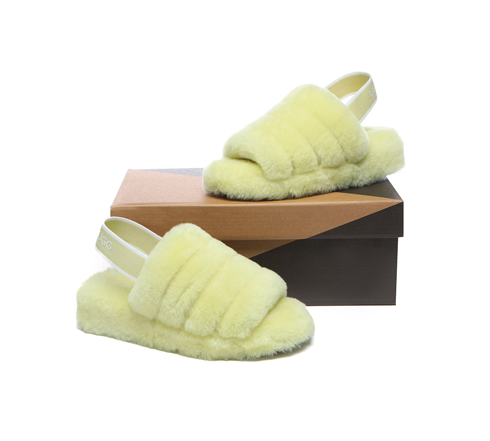 AUSTRALIAN SHEPHERD® UGG Women Fluffy Slides Puffy UGG AUSTRALIAN SHEPHERD
