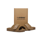 EVERAU® Adjustable Strap Embossed Slip-on Summer Sandal Slides Terrain