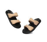 EVERAU® Women Slides Leather Padded Twist Slip-on Sandals Eloise