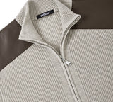 EVERAU® Wool Blend Zip-Up Jacket Stand Collar Urban Style Canver EVERAU