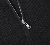 EVERAU® Wool Blend Zip-Up Jacket Stand Collar Urban Style Canver EVERAU