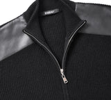 EVERAU® Wool Blend Zip-Up Jacket Stand Collar Urban Style Canver EVERAU
