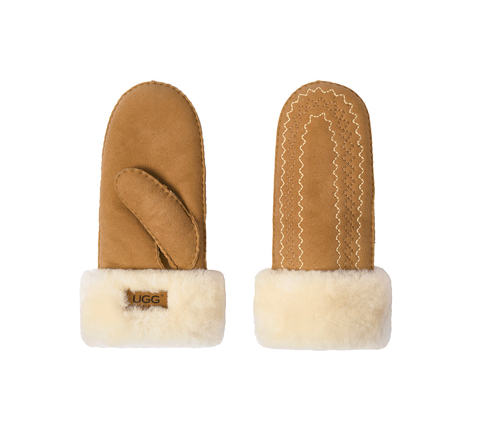 AUSTRALIAN SHEPHERD® Fluffy Sheepskin Wool Mittens Nuttoa UGG AUSTRALIAN SHEPHERD