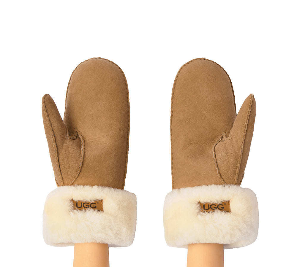 AUSTRALIAN SHEPHERD® Fluffy Sheepskin Wool Mittens Nuttoa UGG AUSTRALIAN SHEPHERD