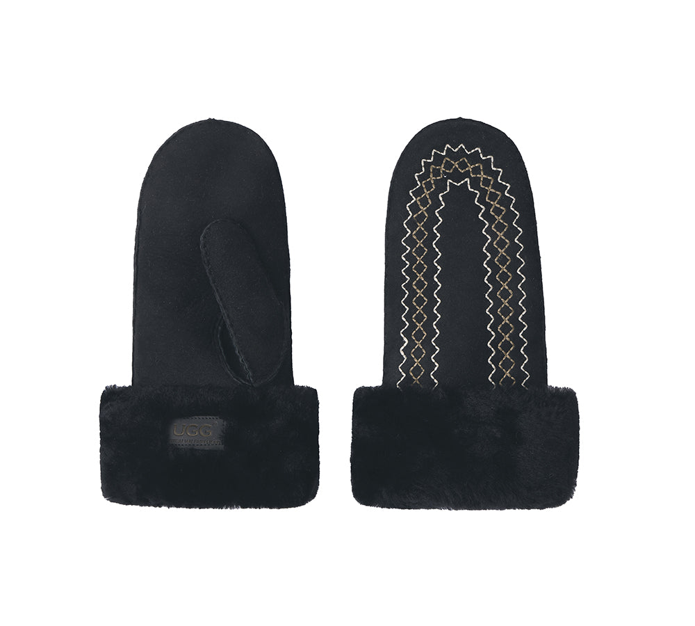 AUSTRALIAN SHEPHERD® Fluffy Sheepskin Wool Mittens Nuttoa UGG AUSTRALIAN SHEPHERD