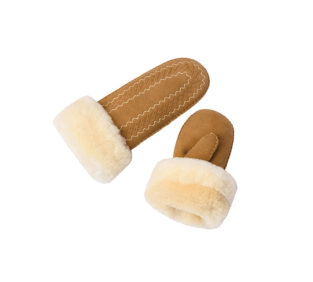 AUSTRALIAN SHEPHERD® Fluffy Sheepskin Wool Mittens Nuttoa UGG AUSTRALIAN SHEPHERD