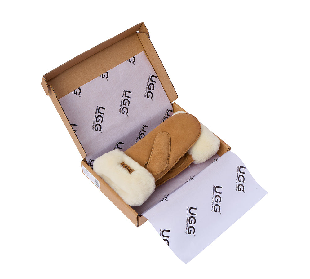 AUSTRALIAN SHEPHERD® Fluffy Sheepskin Wool Mittens Nuttoa UGG AUSTRALIAN SHEPHERD