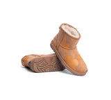 EVERAU® UGG Boots Sheepskin Wool Yellow Floral Print Mini Classic Suede EU40