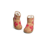 EVERAU® UGG Boots Sheepskin Wool Red Floral Print Mini Classic Suede EU40