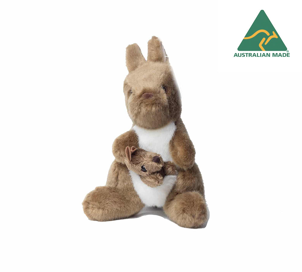 Australian Made Stuffed Animal Toys Kangaroo 10'' Soft Toy Aussie Bush Toys