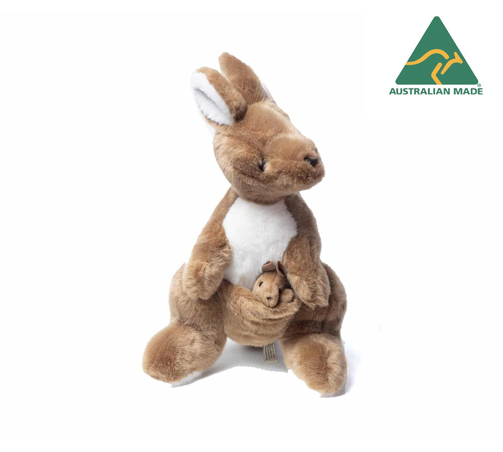 Australian Made Stuffed Animal Toys Kangaroo 19" Soft Toy Aussie Bush Toys