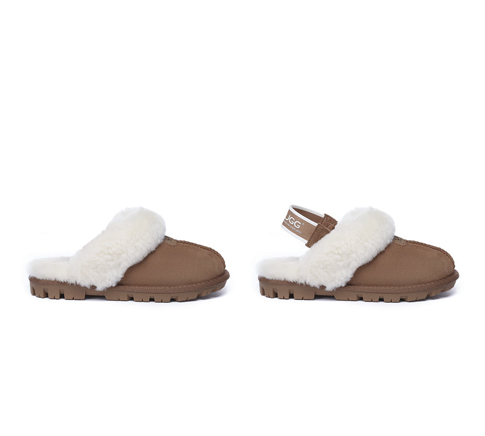AUSTRALIAN SHEPHERD® 2-Way Style UGG Slippers Sheepskin Wool Removable Strap Slingback Suzie ll UGG AUSTRALIAN SHEPHERD