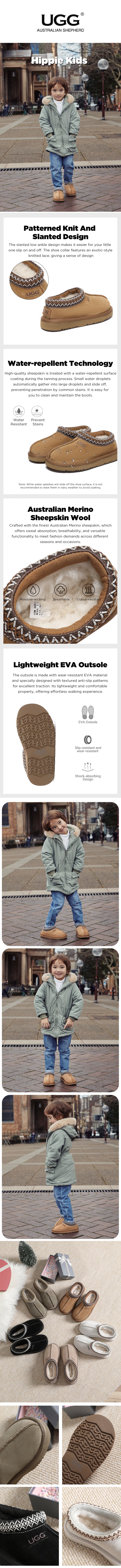 AUSTRALIAN SHEPHERD® UGG Slippers Kids Tazzy Hippie