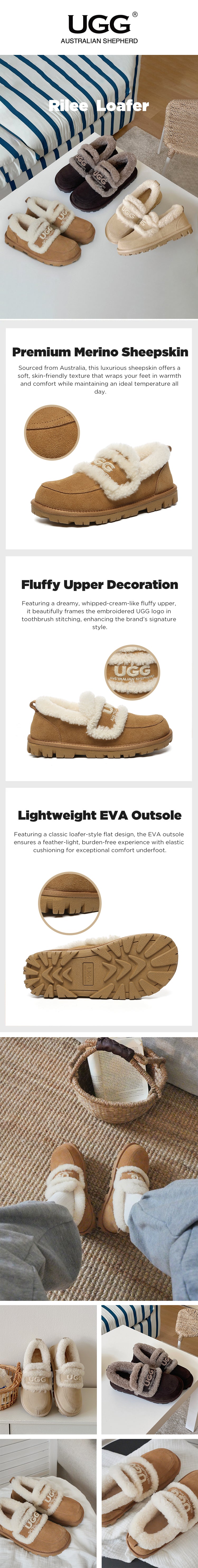 AUSTRALIAN SHEPHERD® UGG Slippers Women Loafers Rilee