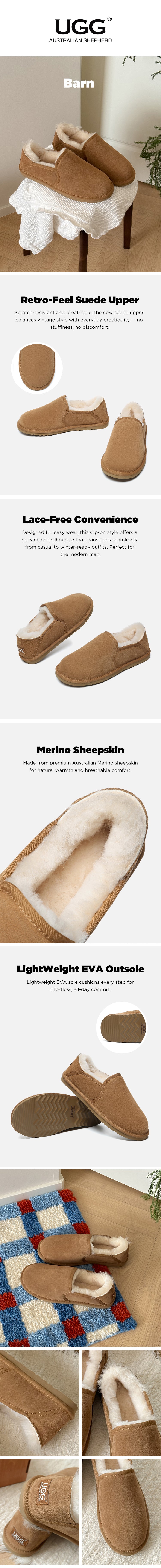 AUSTRALIAN SHEPHERD® UGG Slippers Men Barn