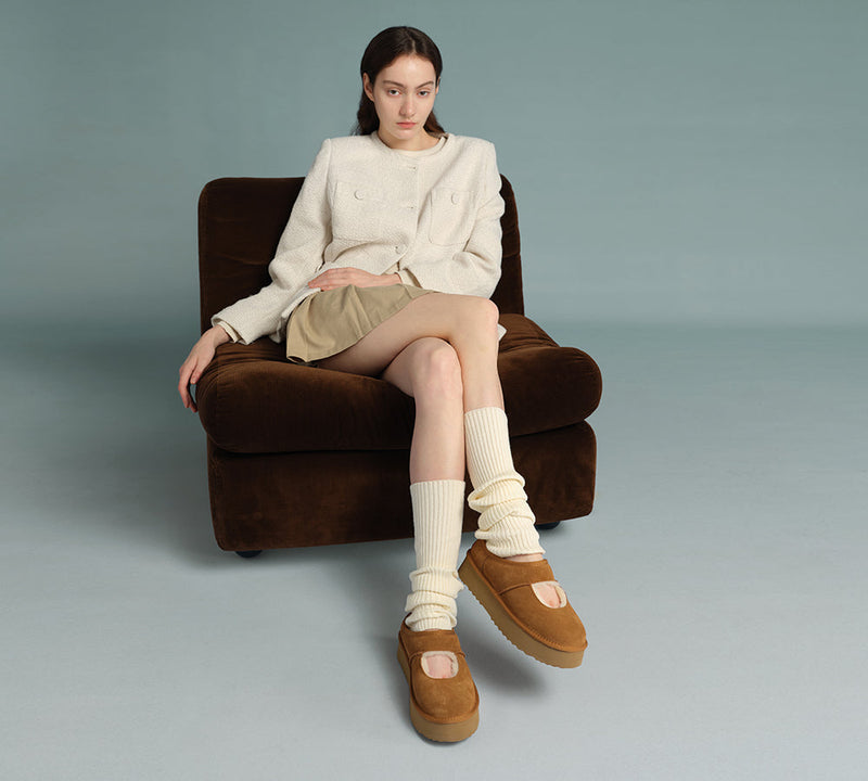 AUSTRALIAN SHEPHERD® UGG Slippers Sheepskin Wool Ankle Platform Carmella UGG AUSTRALIAN SHEPHERD