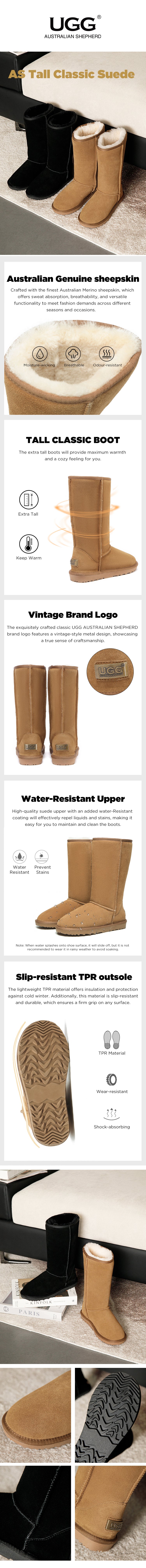 AUSTRALIAN SHEPHERD® UGG Boots Tall Classic Suede