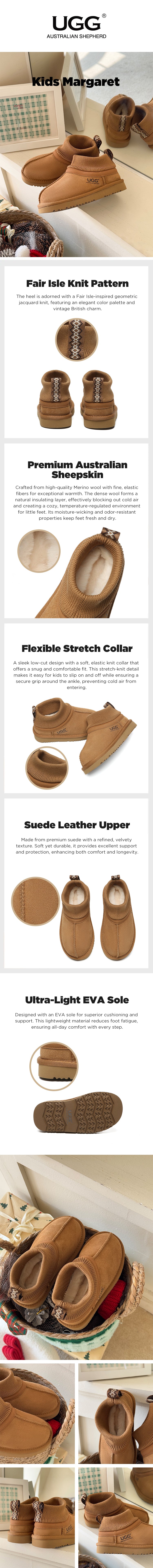AUSTRALIAN SHEPHERD® UGG Slippers Kids  Stretchy  Margaret