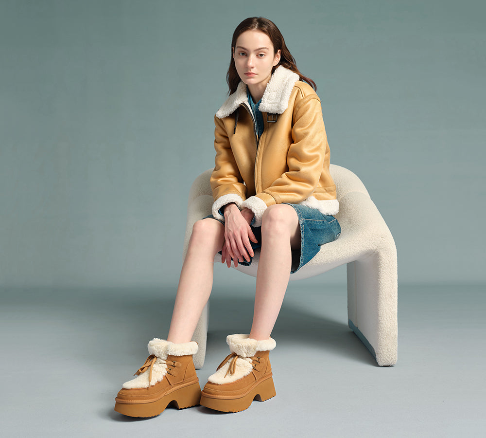 AUSTRALIAN SHEPHERD® UGG Boots Women Chunky Platform Bumpy