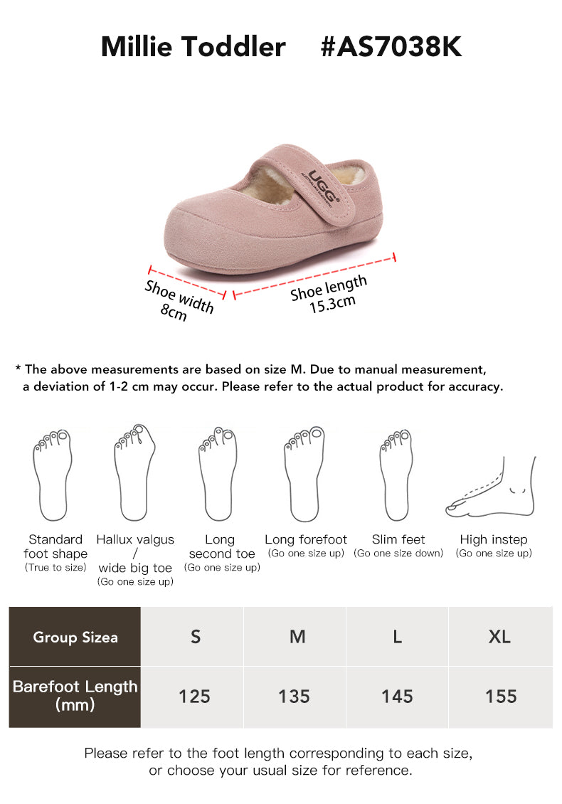 AUSTRALIAN SHEPHERD® UGG Slippers Toddler  Mary Jane Gift Set Millie size chart
