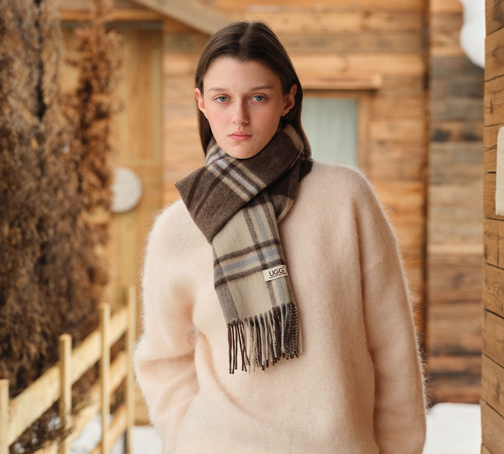 AUSTRALIAN SHEPHERD® 100% Wool Check Scarf Snovia UGG AUSTRALIAN SHEPHERD