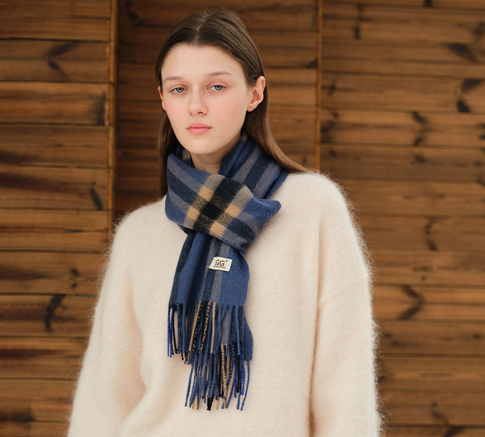 AUSTRALIAN SHEPHERD® 100% Wool Check Scarf Solara UGG AUSTRALIAN SHEPHERD