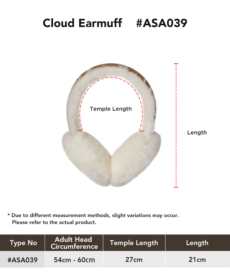 AUSTRALIAN SHEPHERD® UGG Earmuff Cloud size chart