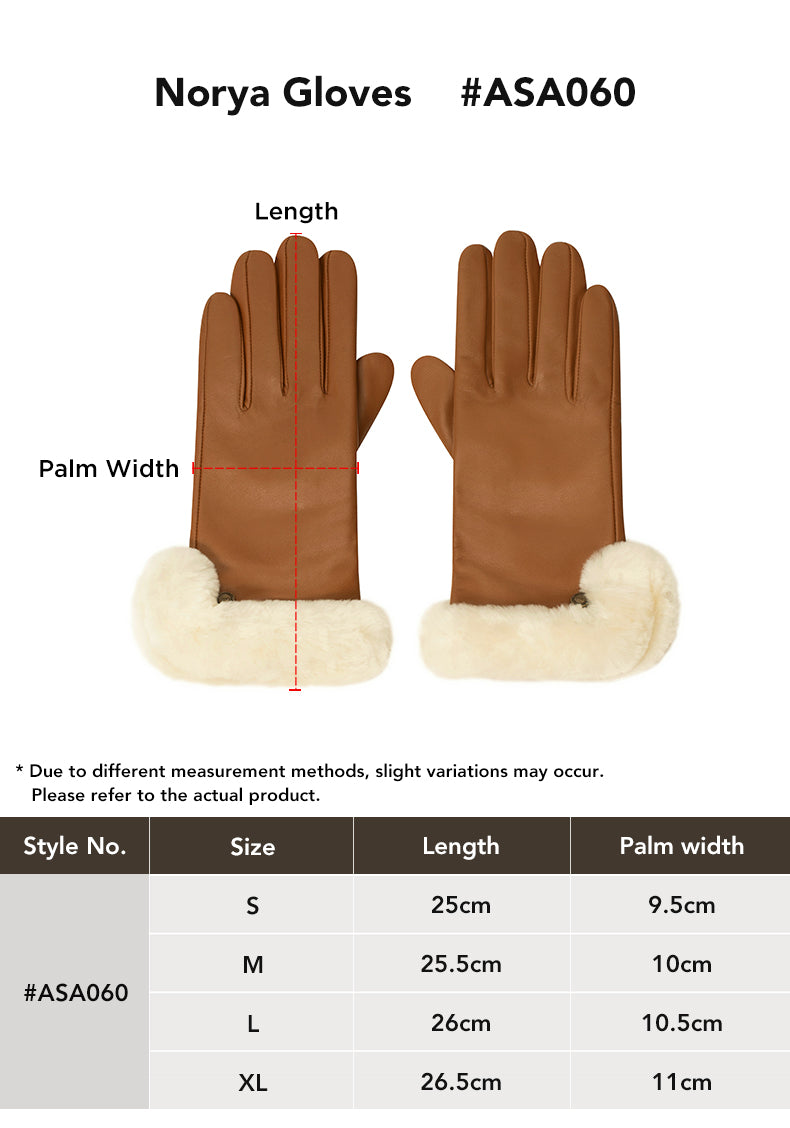 AUSTRALIAN SHEPHERD® Wool Gloves Norya size chart