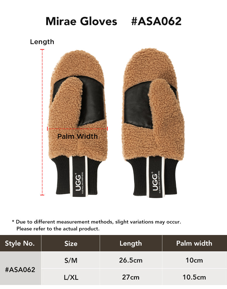AUSTRALIAN SHEPHERD® Wool Gloves Mirae size chart