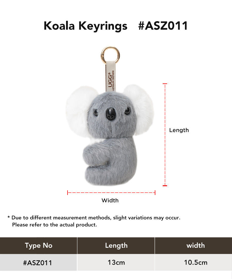AUSTRALIAN SHEPHERD® Cute Plush Koala Keyring size chart