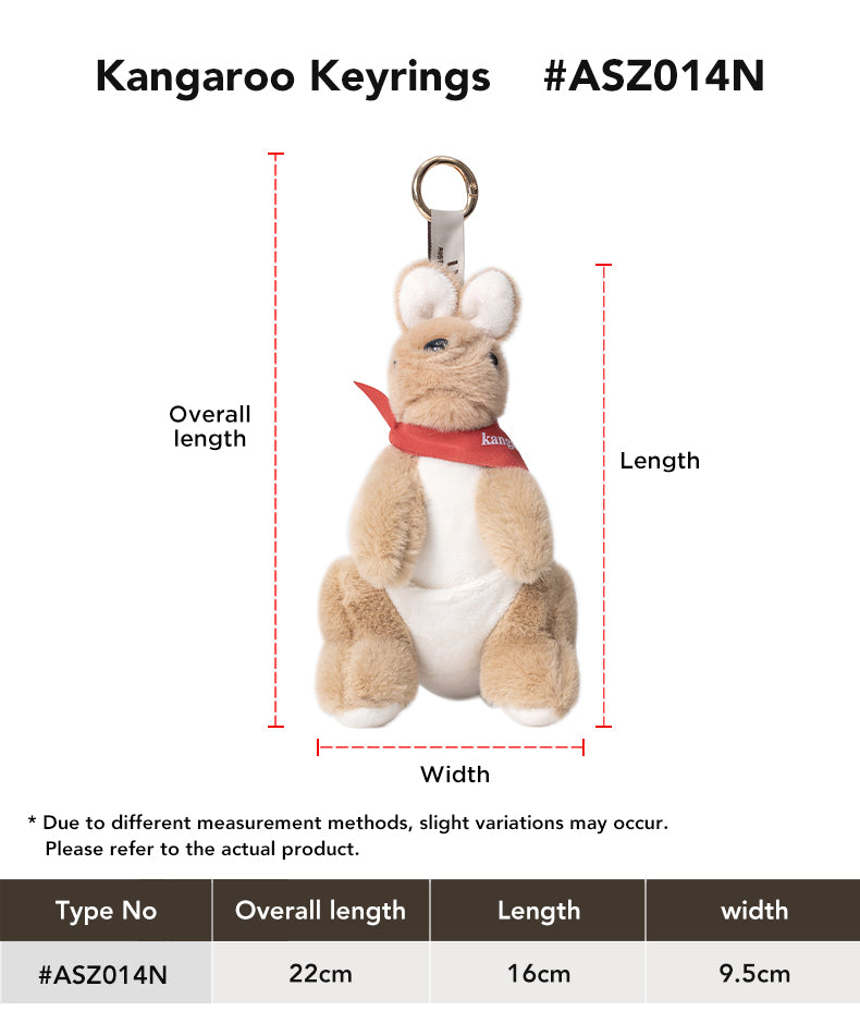 AUSTRALIAN SHEPHERD® Kangaroo Keyrings size chart
