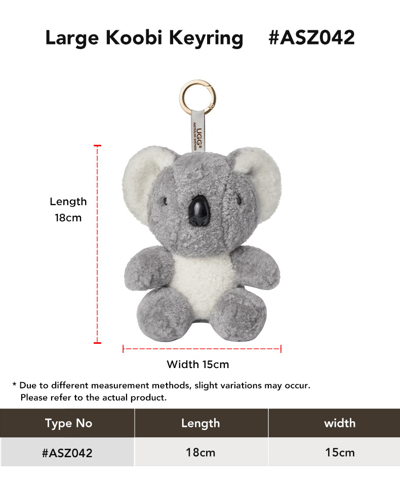 AUSTRALIAN SHEPHERD® Large Koala Keyring Koobi size chart