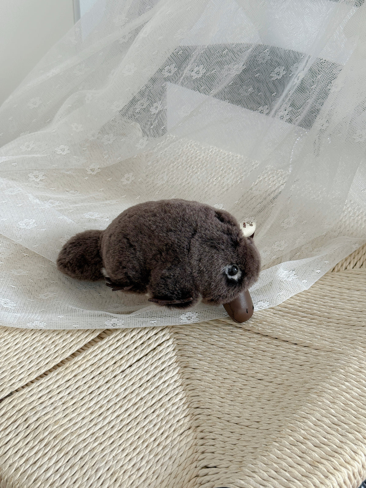 AUSTRALIAN SHEPHERD® Sheepskin Wool Platypus Keyring Pluma