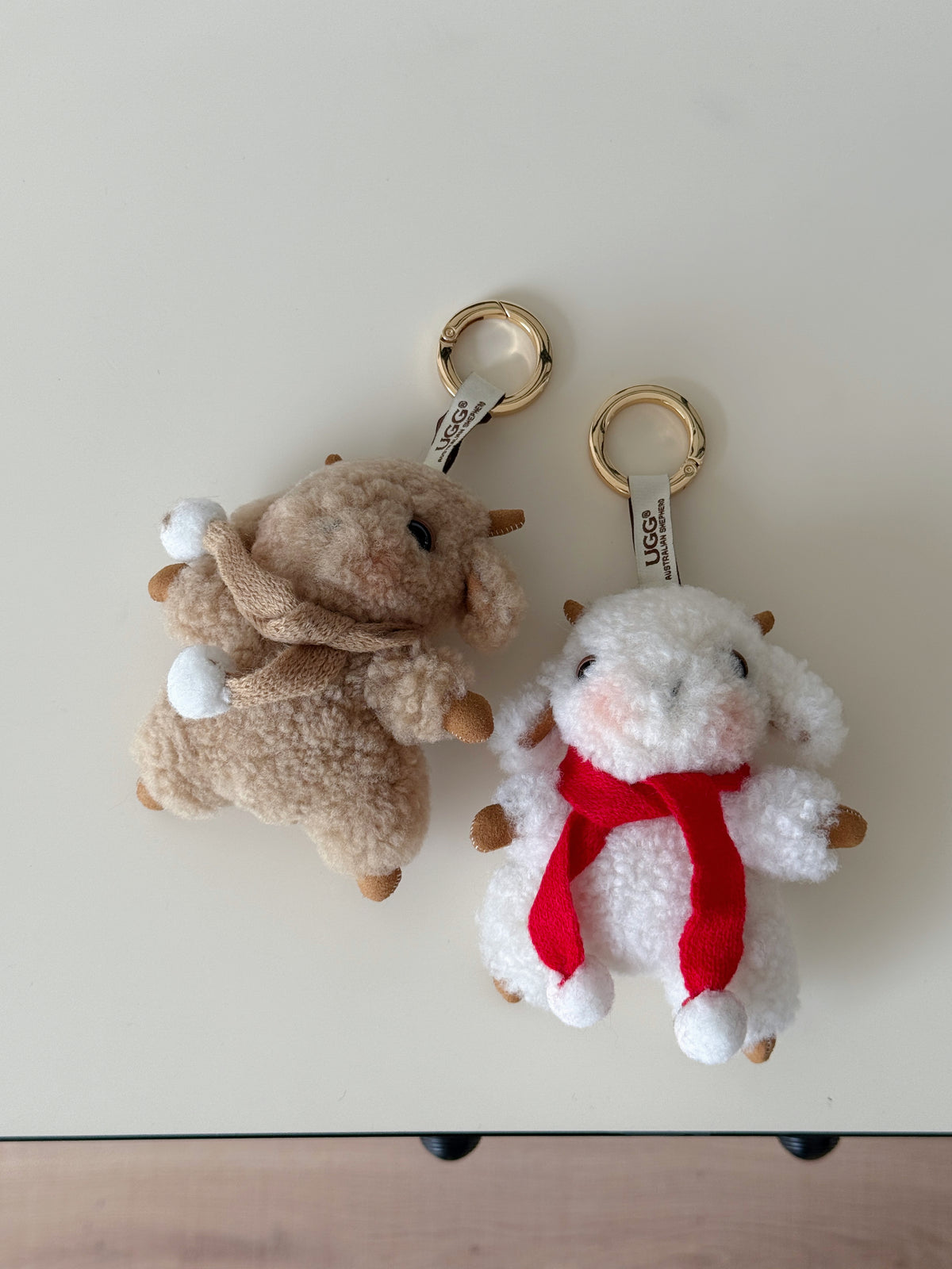 AUSTRALIAN SHEPHERD® Sheepskin Wool Lamb Lumo Keyring