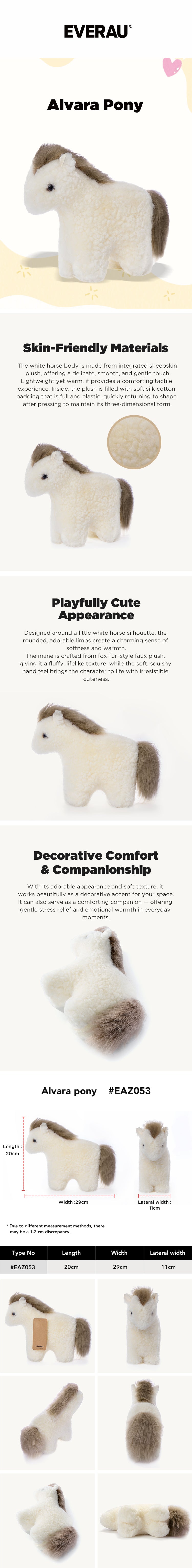 EVERAU® Cute Fluffy Pony Toy Alvara