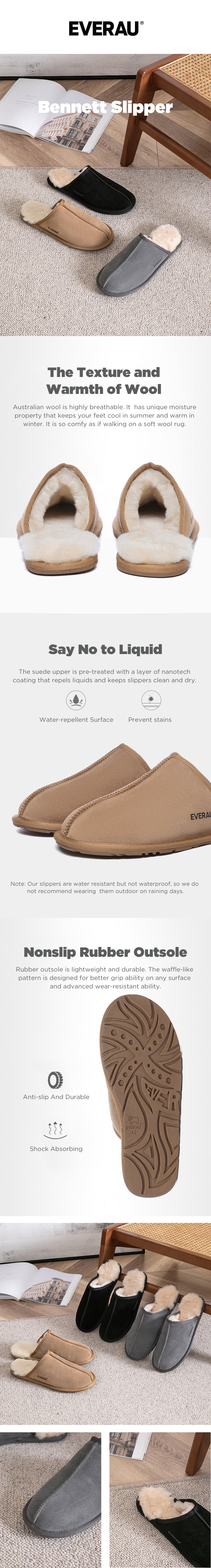 EVERAU® UGG Slippers Men Bennett