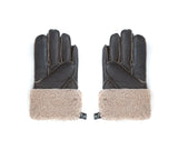 AUSTRALIAN SHEPHERD® Leather Fluffy Sheepskin Wool Stitching Gloves