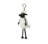 AUSTRALIAN SHEPHERD® Fluffy Sheepskin Wool Sheep Keyrings