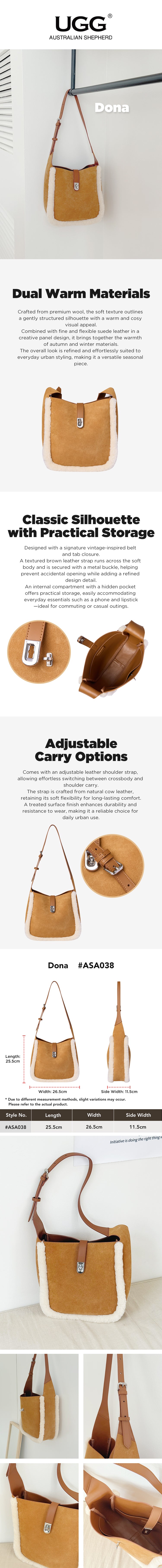 AUSTRALIAN SHEPHERD® Women Fluffy Wool Over Shoulder Bag Dona