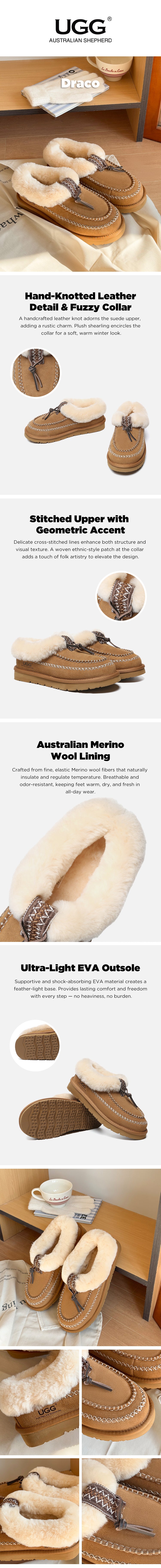 AUSTRALIAN SHEPHERD® UGG Slippers Casual Draco Moccasins