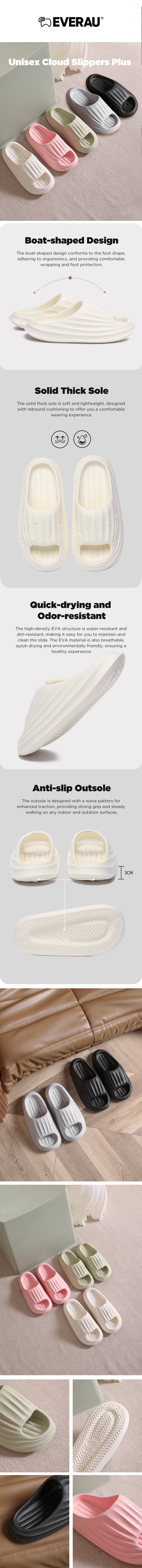 EVERAU® Anti-Slip Cloud Slippers Plus