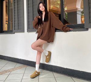 EVERAU® Adjustable Buckled Straps Suede Flat Clog Slippers Marla