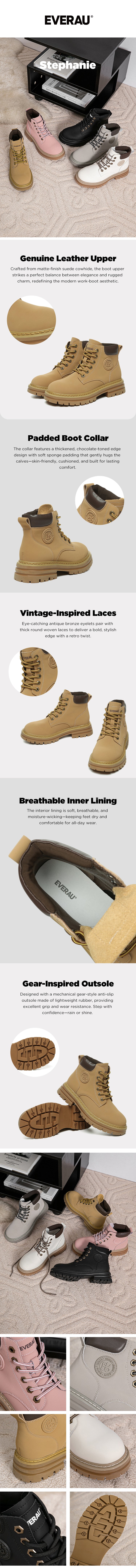 EVERAU® Unisex Leather Boots Stephanie