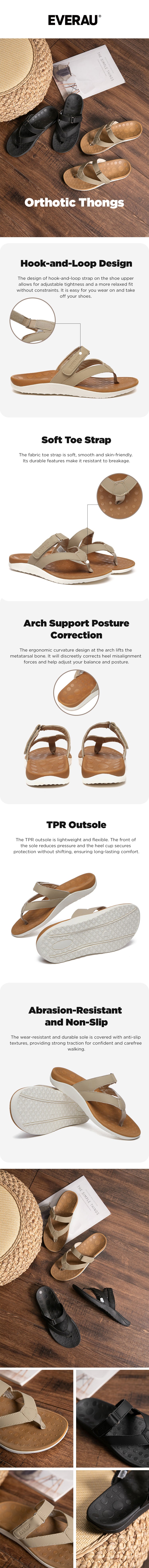 EVERAU® Arch Support Orthotic Thongs